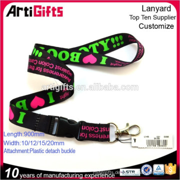 2015 Artigifts nett und Förderung high-qualityc Wärmeübertragung gedruckt Lanyard